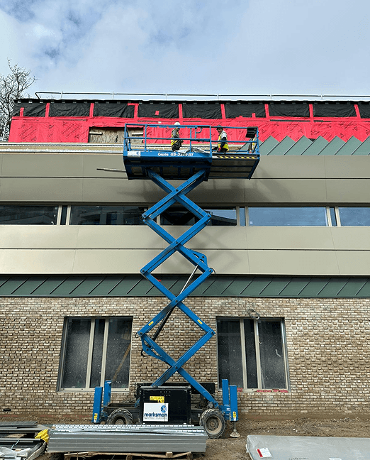 Scissor lift at work